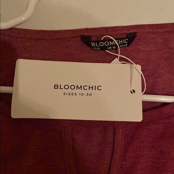 BloomChic Purple Boxy Short Sleeve Blouse - Picture 5 of 7